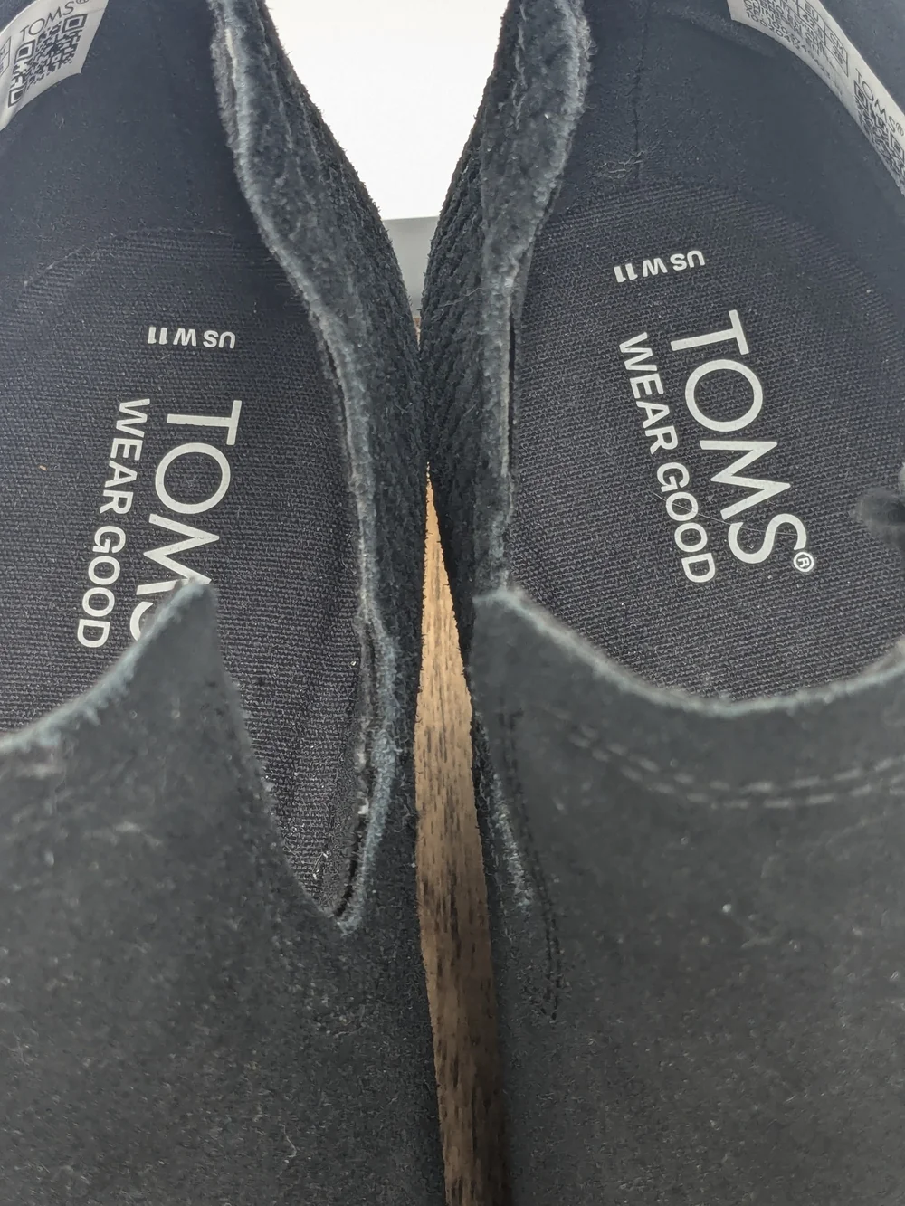 TOMS Women's Black Suede Wedge Chelsea Ankle Booties  Size 11